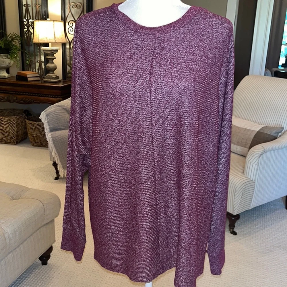 Time and Tru gorgeous purple crewneck sweater - Picture 1 of 11